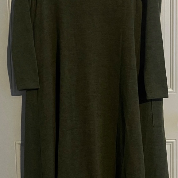 LulaRoe Sarah Long Cardigan Duster Women’s XS Hunter Green Open Pockets NWT - Picture 7 of 8